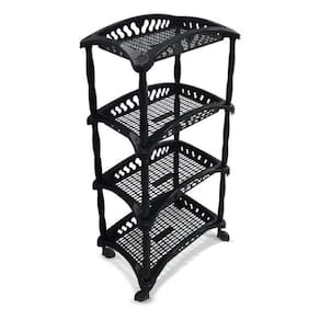 Organizador Vertical Quadruplo Fruteira Preto 4 Andares