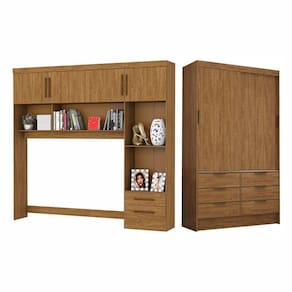 Guarda Roupa Casal Modulado Carioca Móveis Sevilha Cinamomo