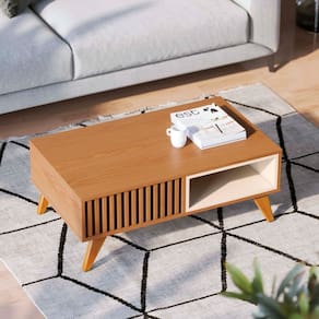 Mesa de Centro Jeri Ripada Freijó/Off White Matte - Colibri