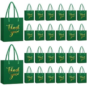 Sacola de presente Honoson Mini Thank You Paper Saco 30 unidades verde escuro