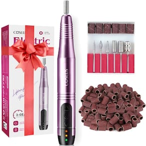 Limpa elétrica sem fio Nail Drill COSLUS para manicure roxa