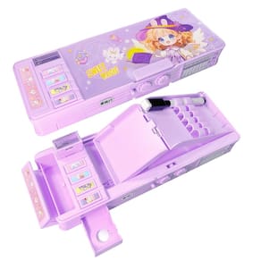 Estojo de lápis LilyBeauty Pop Up Multifuncional para crianças roxo