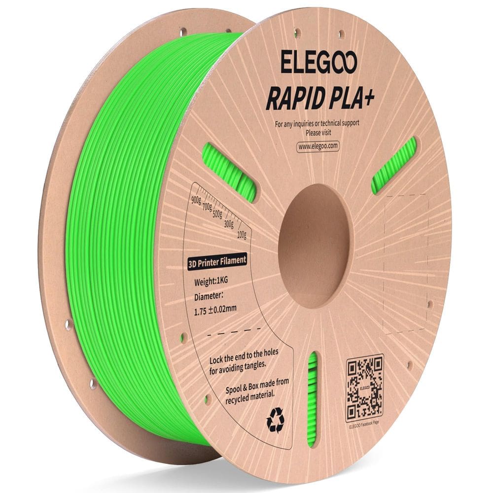 Filamento para impressora 3D ELEGOO Rapid PLA Plus 1,75 mm verde 1 kg