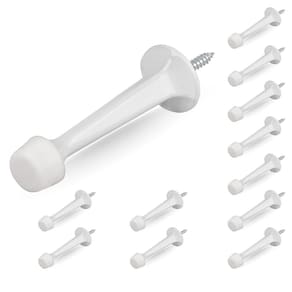 Batente de porta HOMOTEK Heavy Duty Solid Rigid, pacote com 12 unidades brancas