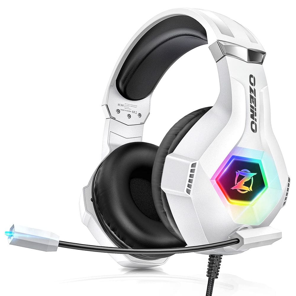 Fone de ouvido para jogos Ozeino PS4, Xbox com som surround 7.1 RGB