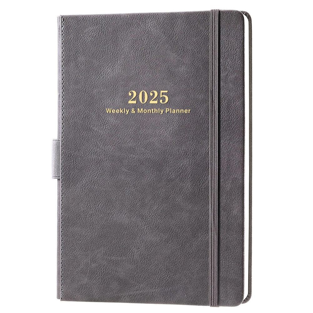 Planner Lemome 2025 semanal e mensal com adesivos e porta-canetas