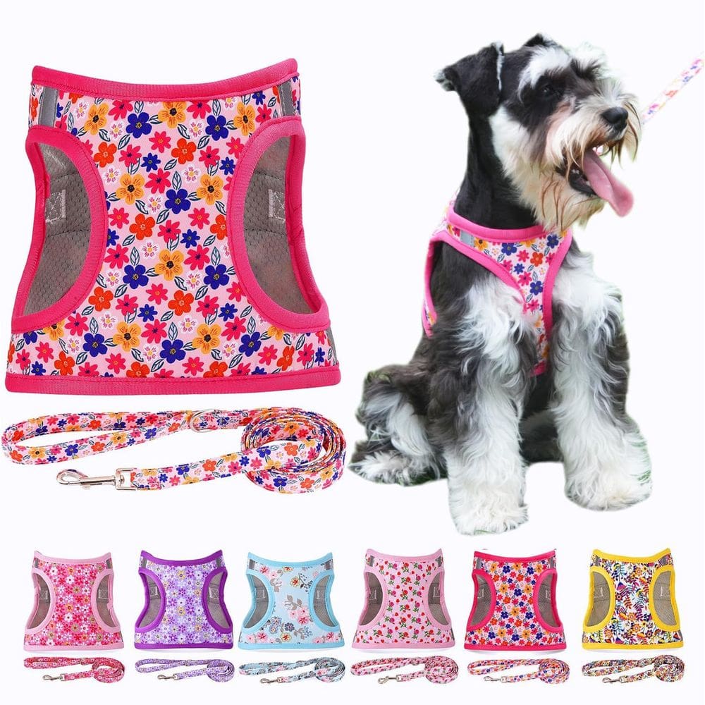 Conjunto de coleiras para cães Moonpet Step in Air Reflective Sakura M