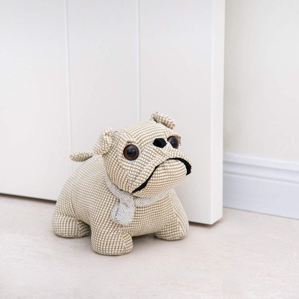 Tecido pesado Door Stopper Marwood Cute Bulldog de 1 kg
