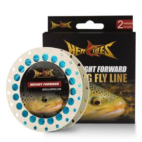 Linha de pesca com mosca HERCULES Floating WF6F 30m azul-petróleo