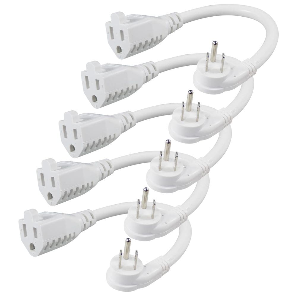 [Cabo de extensão] SPARKING Flat Plug Short Power 6 polegadas branco