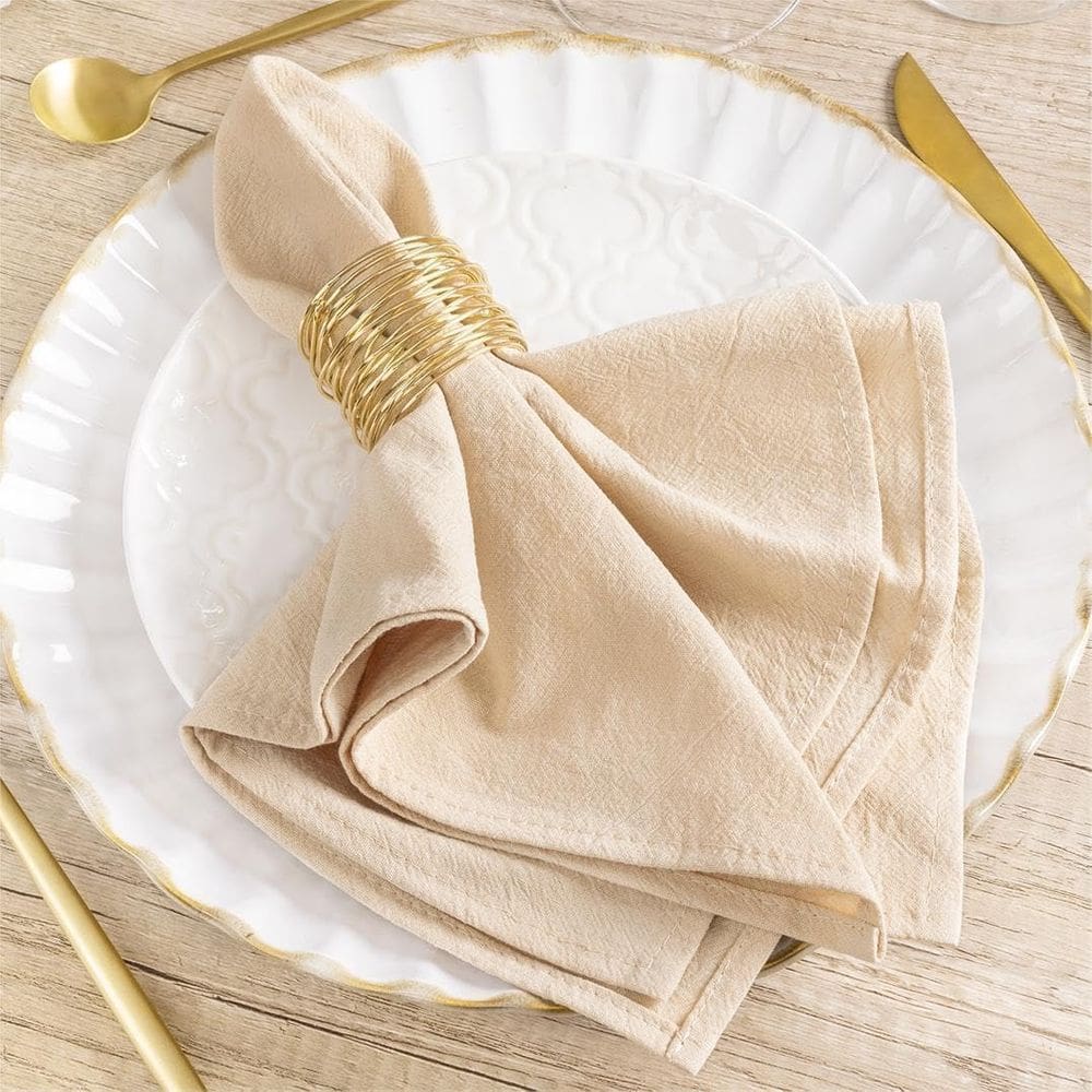 Guardanapos de pano MLMW Champagne Linen, conjunto de 6, 40x40cm, algodão