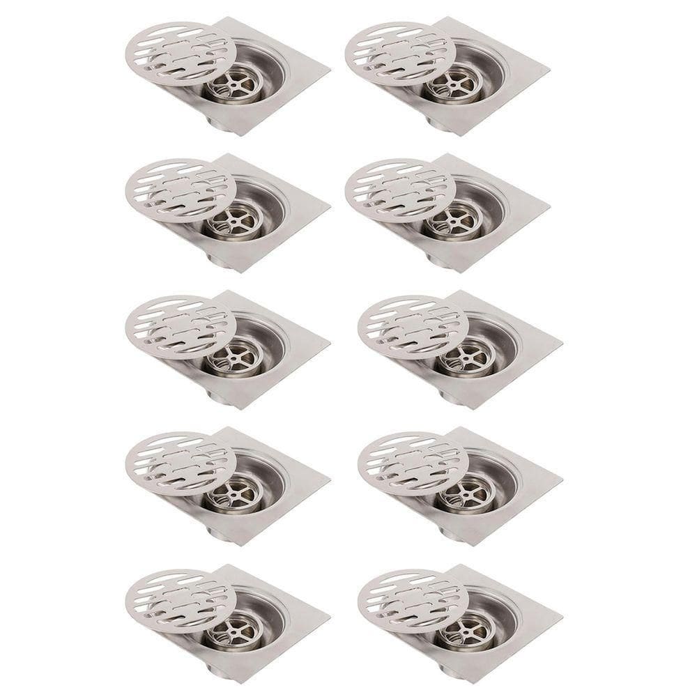 Ralo Inteligente Aço Inox Anti Odor Insetos 10x10 Kit 10 Unidades Banheiro Casa Lavabo