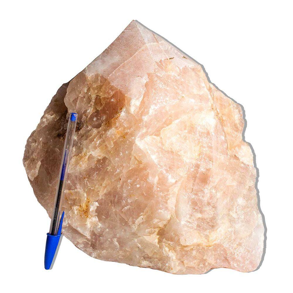 01 Cristal Rosa Pedra Pé e Bico Serrado 8 a 9Kg 20cm Tipo B