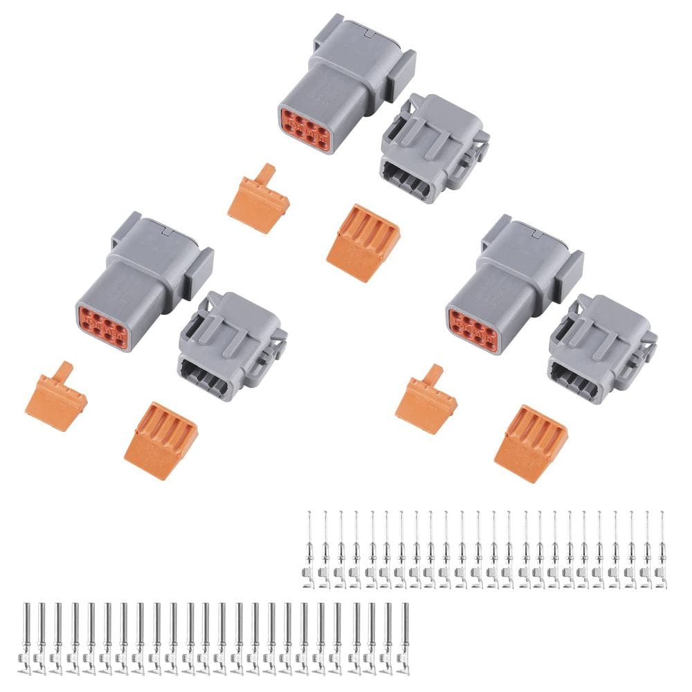 Kit de conectores MUYI DTM04-8P/DTM06-8S 8 pinos IP67 à prova d`água