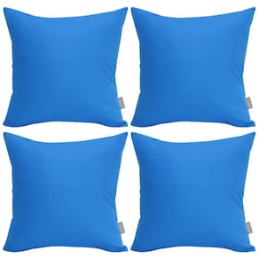 Capa de almofada Thymo 100% algodão 60x60 cm azul, pacote com 4