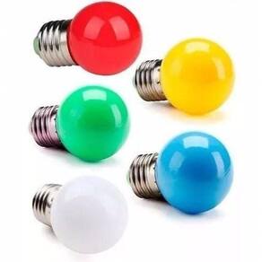 30 Lâmpada Led Modelo Bolinha Led 1w E27 Da Lâmpada Azul