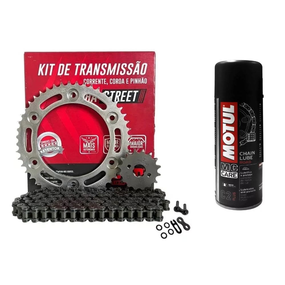 Kit Transmissao Relacao Tracao Moto R3 Mt03 Com Retentor + C2 Motul