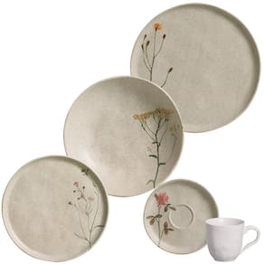 Jogo de Jantar 30 peças Cerâmica Stoneware Bio Campestre Porto Brasil