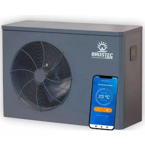 Bomba Trocador Calor Wi-fi Inverter Para Aquecimento De Piscinas Até 60 Mil Litros - Brustec