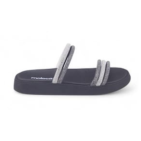 Chinelo Papete Feminino Moleca 5469.135 tiras cristal brilho