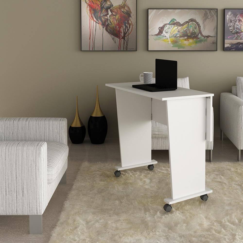 Mesa Escrivaninha Multiuso Dobrável ME4117 Branco Tecnomobili