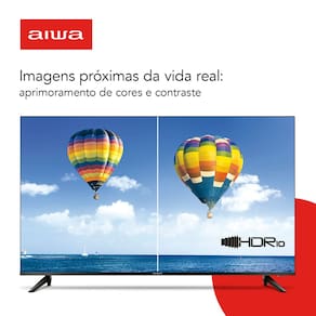 Smart TV AIWA 50” Android 4K Borda Ultrafina HDR10 Dolby Áudio AWS-TV-50-BL-02-A
