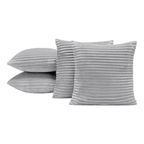 Capas De Almofadas Velvet Bariloche 45x45cm 04 Peças - Cinza