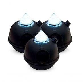 Kit 3 Luminárias De Mesa Decorativa Bujãozinho De Metal A Pilha Com Led Branco Dimerizável E Alça