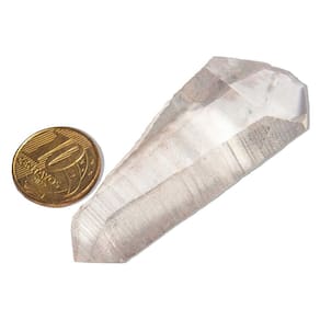 BiTerminado Quartzo Cristal Natural Retificado 60 a 70mm 35g
