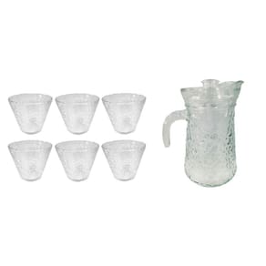 Conjunto de Jarra 1L com 4 Copos de Vidro N244504-6 - Quanhe
