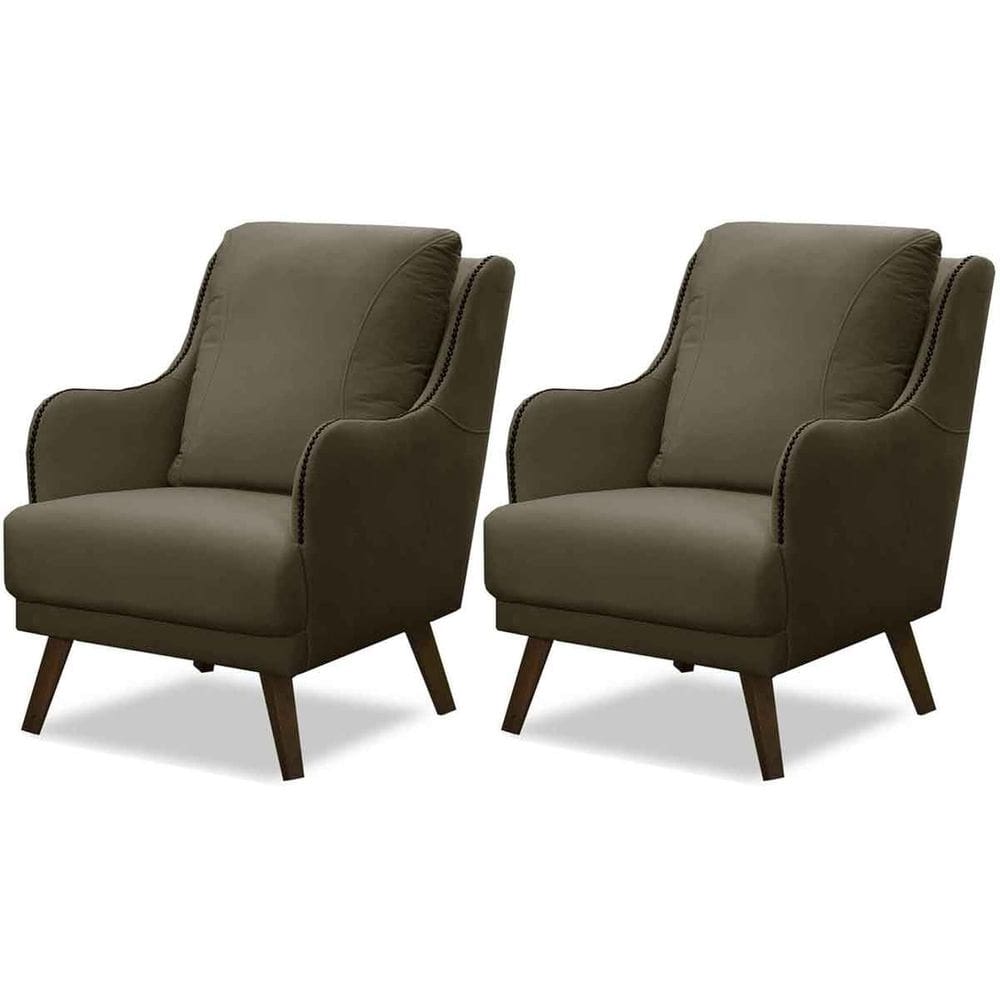 Kit 2 Poltronas para Sala Decorativas c/ Tachas Sarah