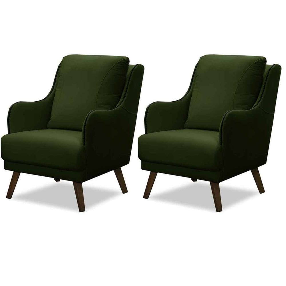 Kit 2 Poltronas para Sala Decorativas c/ Tachas Sarah