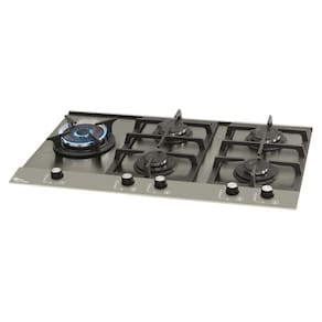 Cooktop 5 Bocas Fischer Platinium Prime a Gás com Mesa de Aço Escovado e Tripla Chama Bivolt