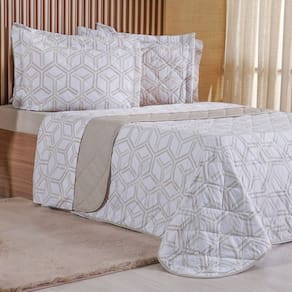 Jogo de Cama Casal 3 Pçs 200 Fios 100% Algodão 140x190x30cm