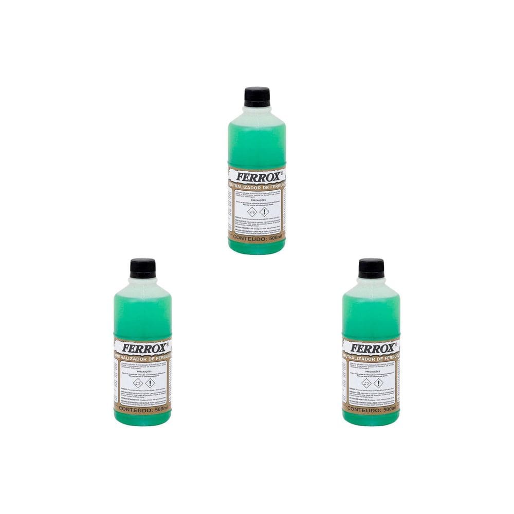 Kit C/3 - Removedor Ferrugem Ferrox 500 Ml