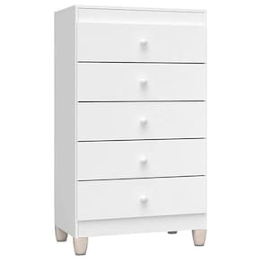 Cômoda Gaveteiro Baby Kids Branco Brilho - Incorplac