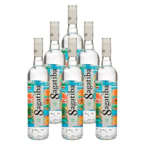 Cachaça Cristalina Sagatiba 700ml 6 Unidades