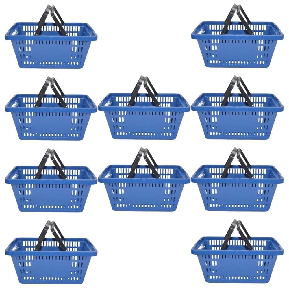 Kit 10 Cesta Plástica de Supermercado 13 Litros
