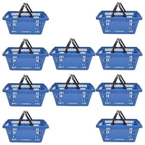 Kit 10 Cesta Plástica de Supermercado 13 Litros