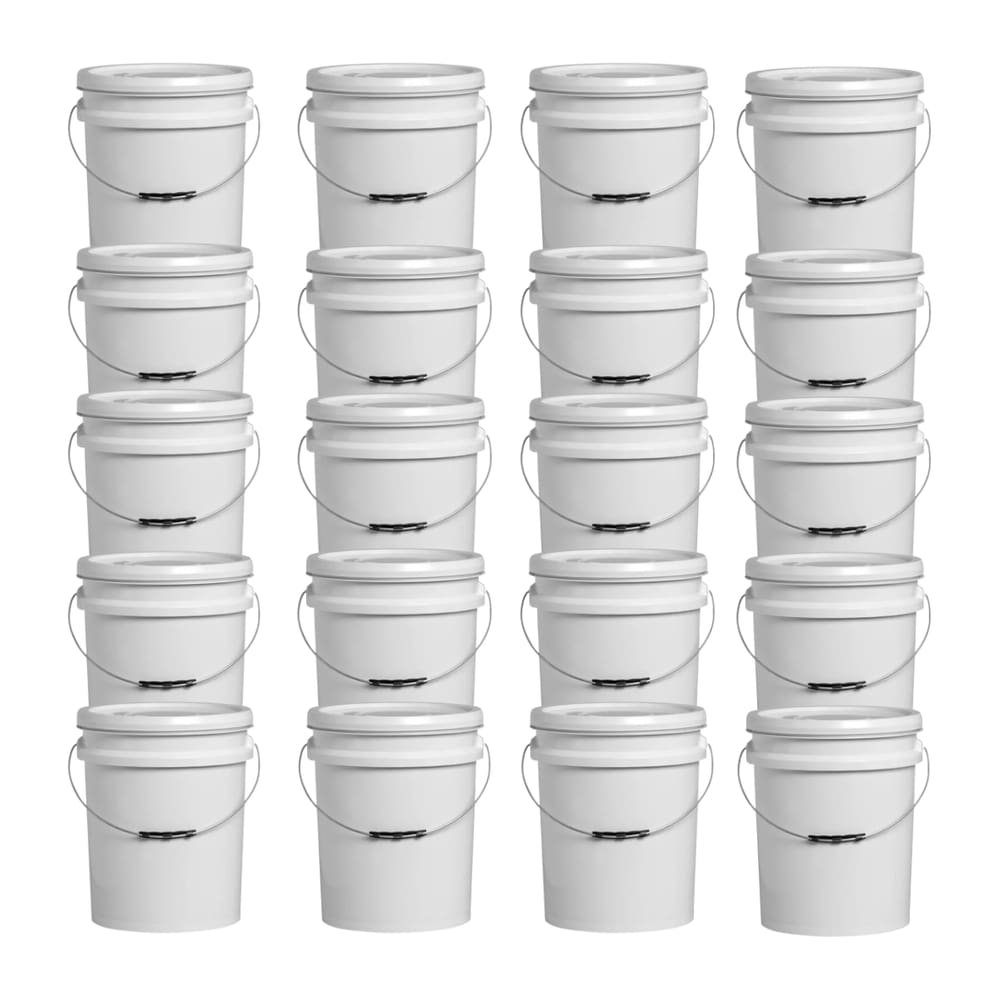 Kit 20 Balde Plástico Atóxico Alimentício 20L Tampa Hermética