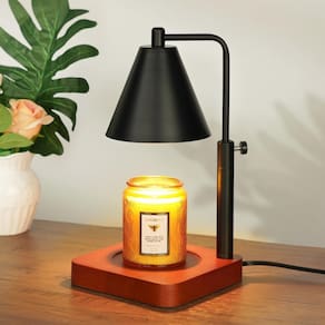 Lâmpada de aquecimento de velas Funistree Modern com temporizador Black Metal