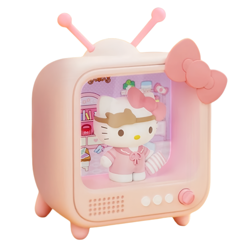 Ornamentos de brinquedo com luz noturna Sanrio Hello Kitty TV Design