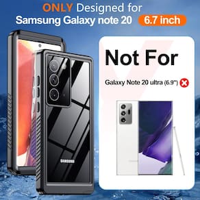 Capa impermeável HUALELE para Samsung Galaxy Note 20 preta