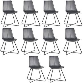 Conjunto 10 Cadeiras para Sala de Jantar Brenda Preto