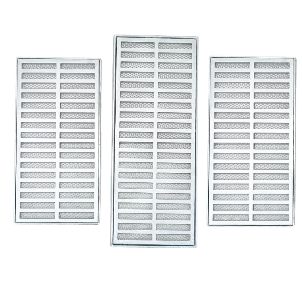 Grelha Ralo Quintal Alumínio 20x130 com Tela Anti Insetos em Módulos ( 1 20cm x 50cm + 2 20cm x 40cm)