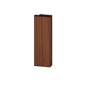 Acabamento Painel Ripado de Poliestireno 2,7cm X 12mm X 2,85cm Slin Canis - caixa com 11,4 m - Marrom