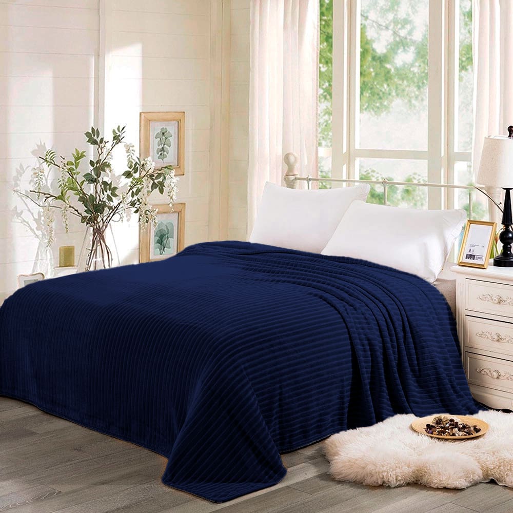 Cobertor Casal Manta Canelada Super Soft 1,80m x 2,0m