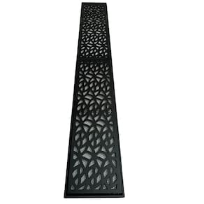 Grelha Ralo Externo Quintal 15x100 Garden Preto Fosco com Tela e Suporte Linear