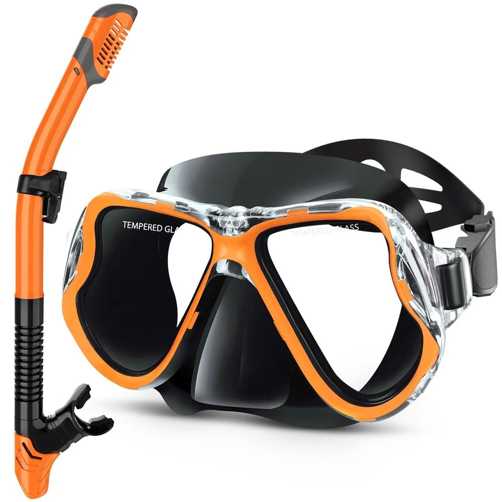 Conjunto de snorkel Greatever Dry Panoramic View Anti-Fog para adultos