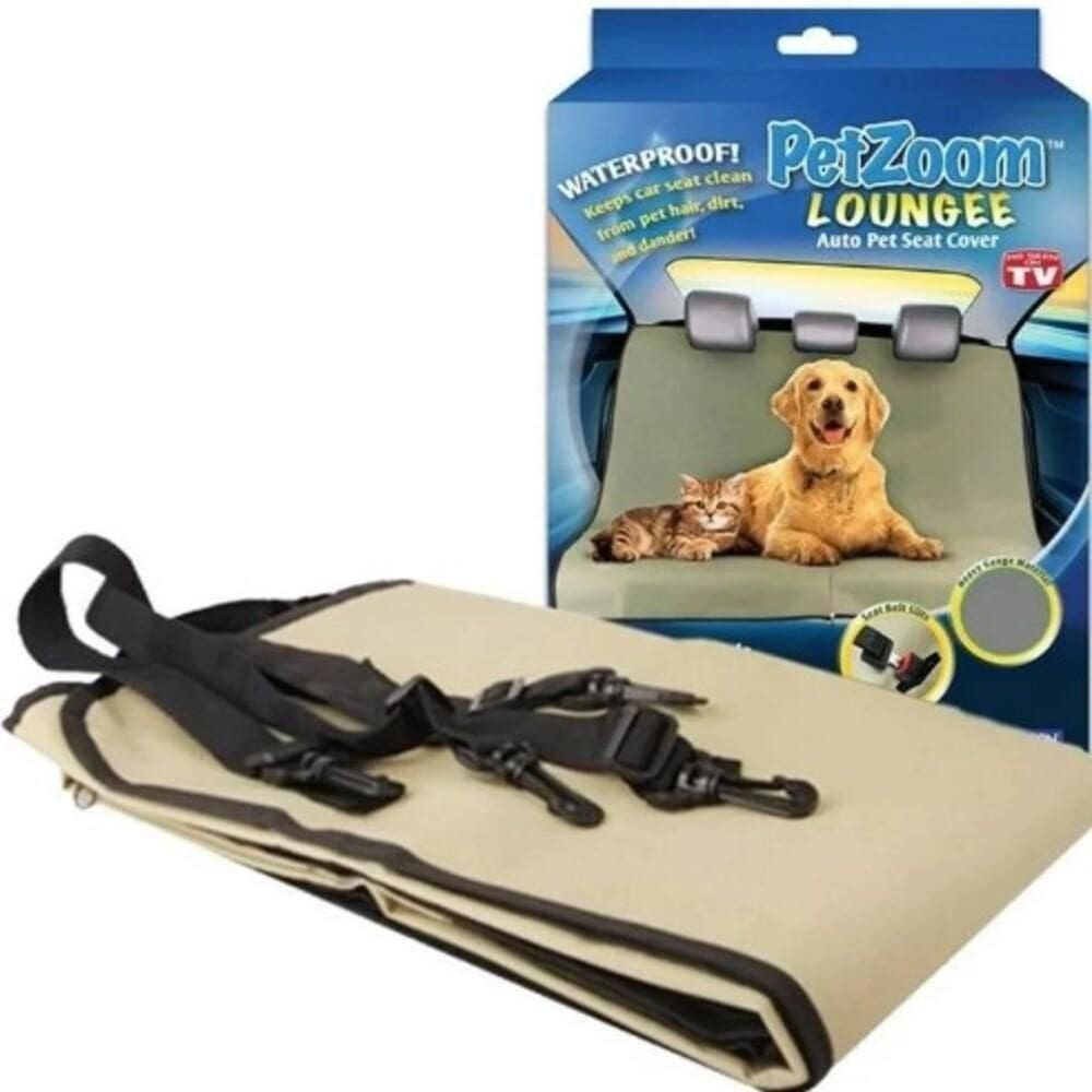 Capa Impermeável Para Banco Traseiro De Carro Pra Pets Com Cinto De Segurança - Ideal Pra Viajar Preto